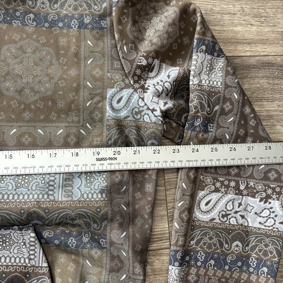 Gianni Lupo Hoodie Mens M Pesley Brown Blue Sweatshirt Fashion Pullover GL2183F - Picture 5 of 16